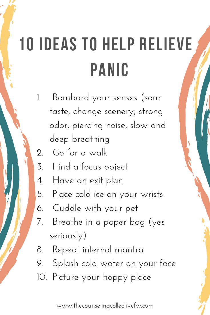 10 Ways to Relieve Panic Symptoms The Counseling Collective